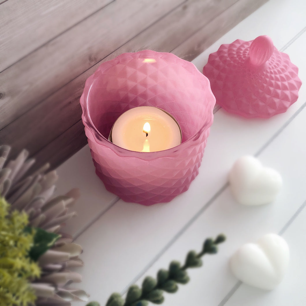 Geo Tea-light Vessel - Pink