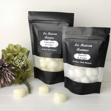 Load image into Gallery viewer, Made with love, our cruelty-free, vegan wax is hand-poured to create smooth and creamy melts that are both highly-scented and long lasting. Our heart packs are ideal for filling our wax melt glass vessels with your favourite scent. Never run out of your signature fragrance when guests arrive.
